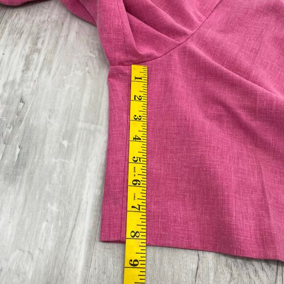 Vintage David Smith Pink Super High Rise Preppy Basic Bright Casual 8" Shorts 8 - Picture 11 of 11
